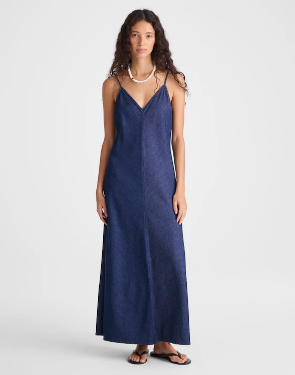 Airy Denim Maxi Slip Dress | Madewell