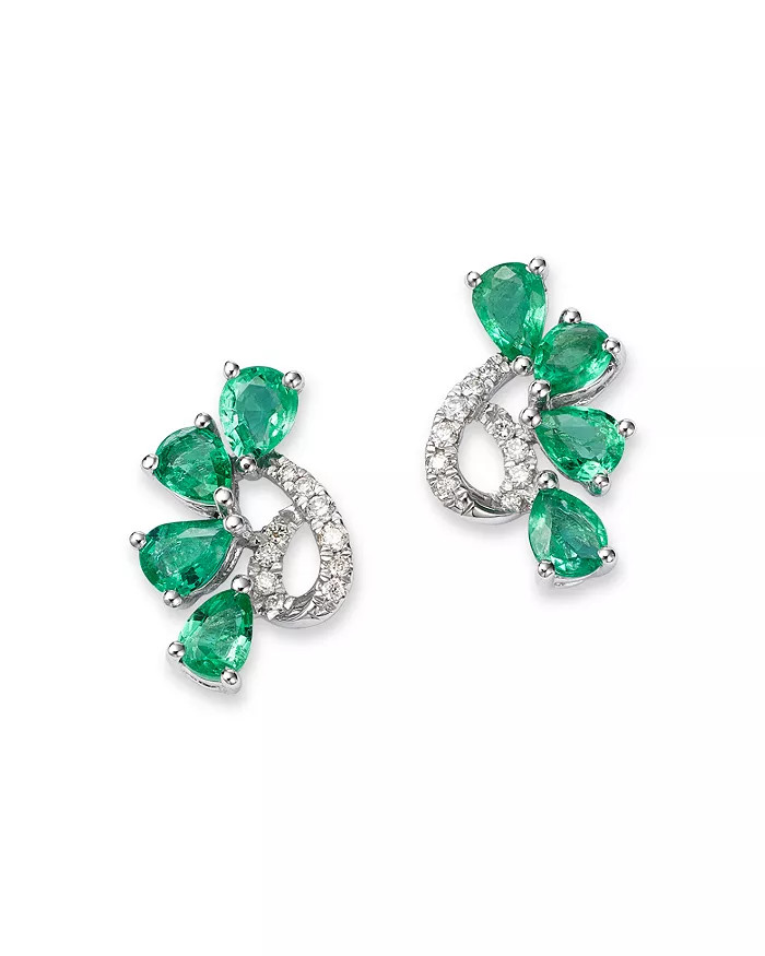 Precious Stone & Diamond Ear Climbers in 14K White Gold | Bloomingdale's (US)