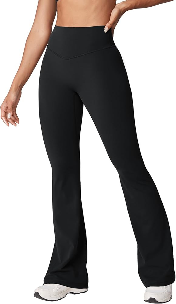 Hugcurve No Front Seam High Waisted Flare Leggings for Women Bootcut Yoga Pants Buttery Soft - 29... | Amazon (US)