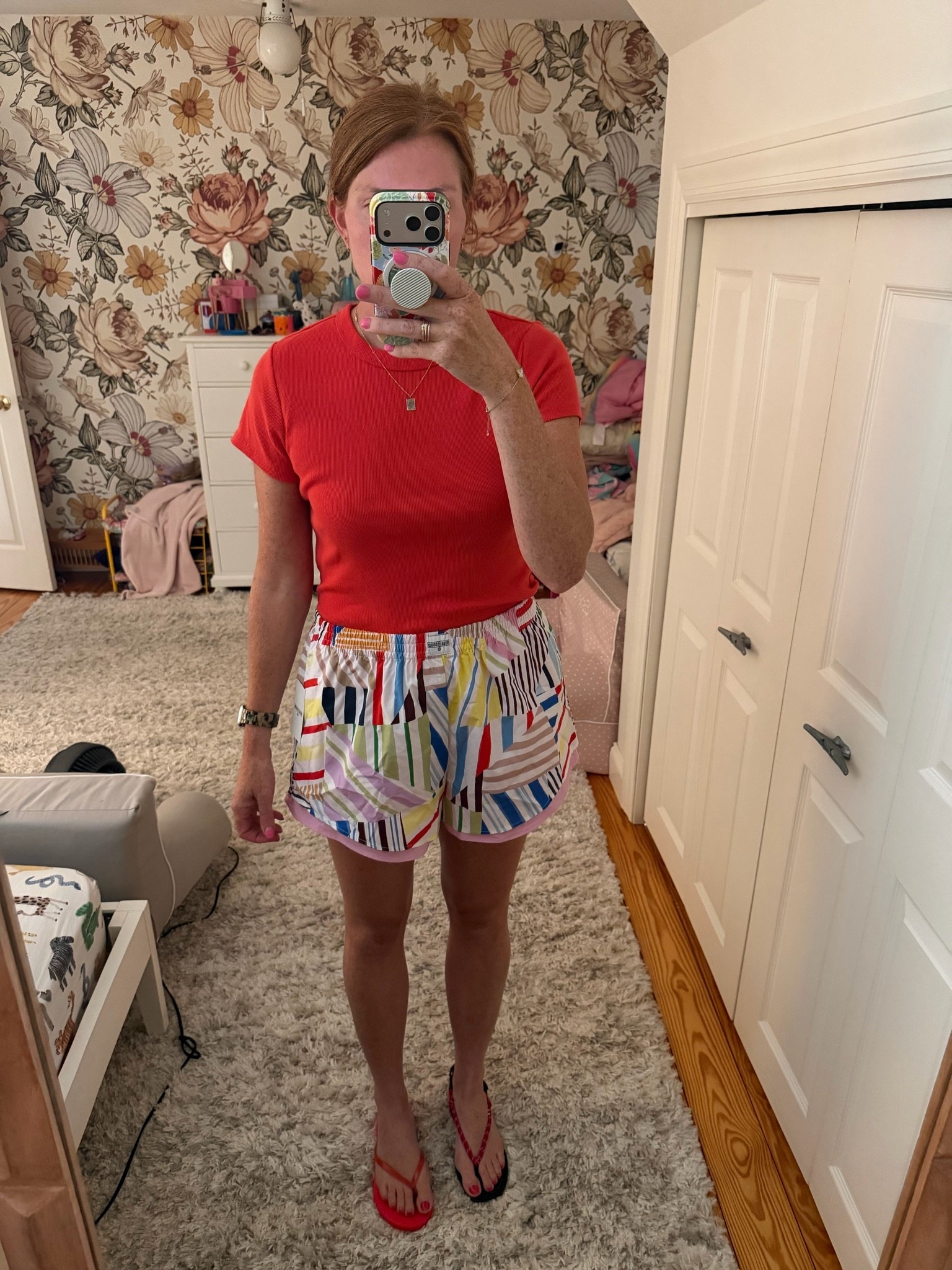 Loving these new Target x Rosie Assoulin shorts! They run big so definitely size down, I went back for a small!