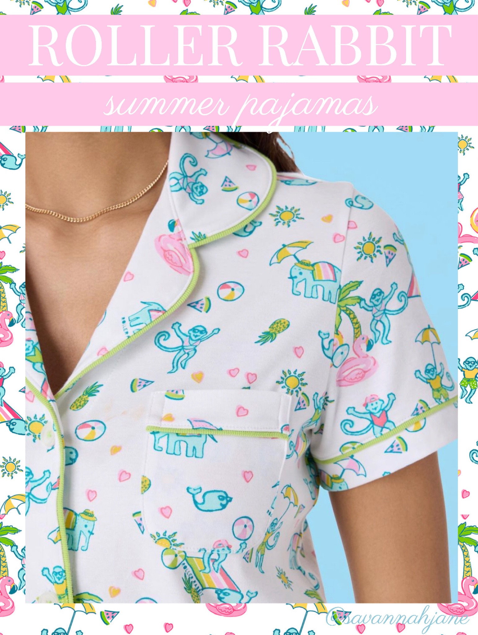 Roller rabbit women's discount pajamas