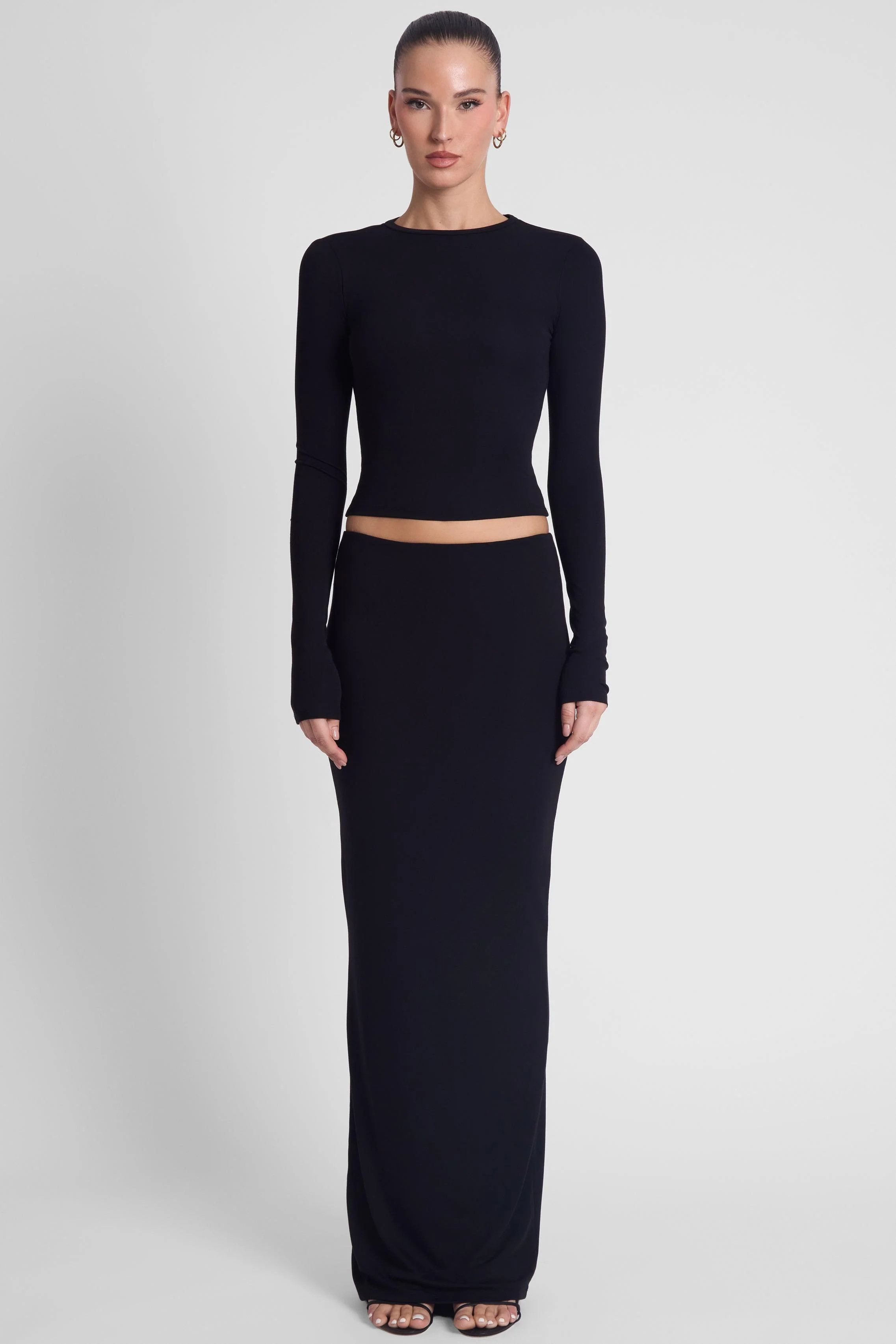 Everyday Jersey Maxi Skirt - Black | LEAU (US)