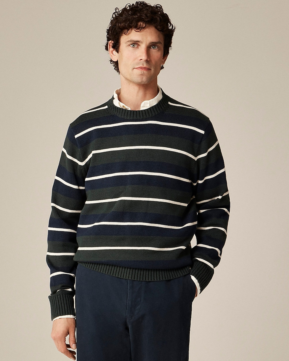 Heritage cotton sweater in stripe | J. Crew US
