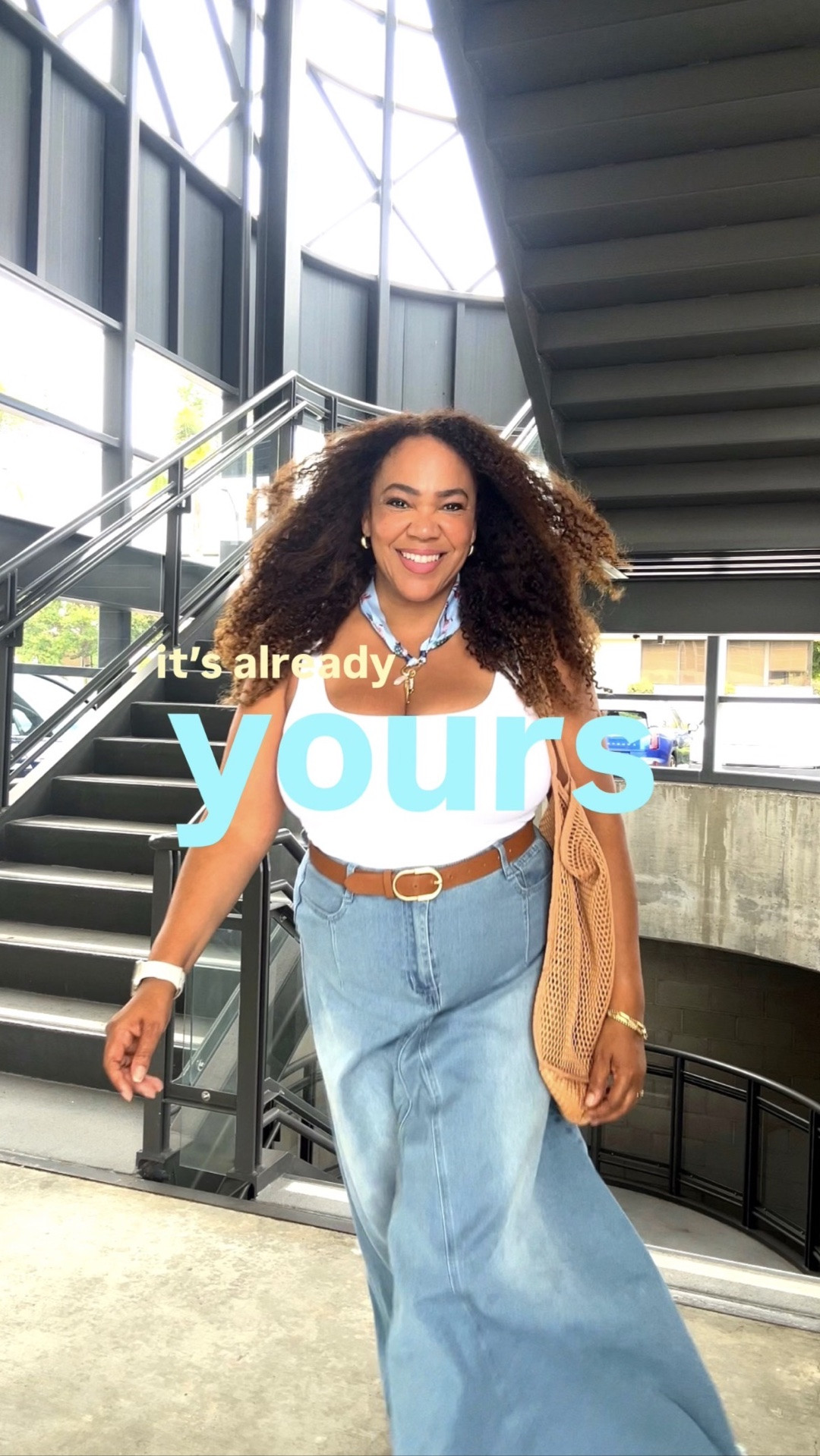 Ladies - Quick reminder- Anything is possible. It’s already done, it’s already on the way! 💪🏾🫶🏾

Outfit details- ✨Obsessed with this scarf necklace! Have it in two colors! 
✨Bodysuit (one of my faves!) size large
✨Skirt size large

#LTKOver40 #LTKMidsize #LTKootd