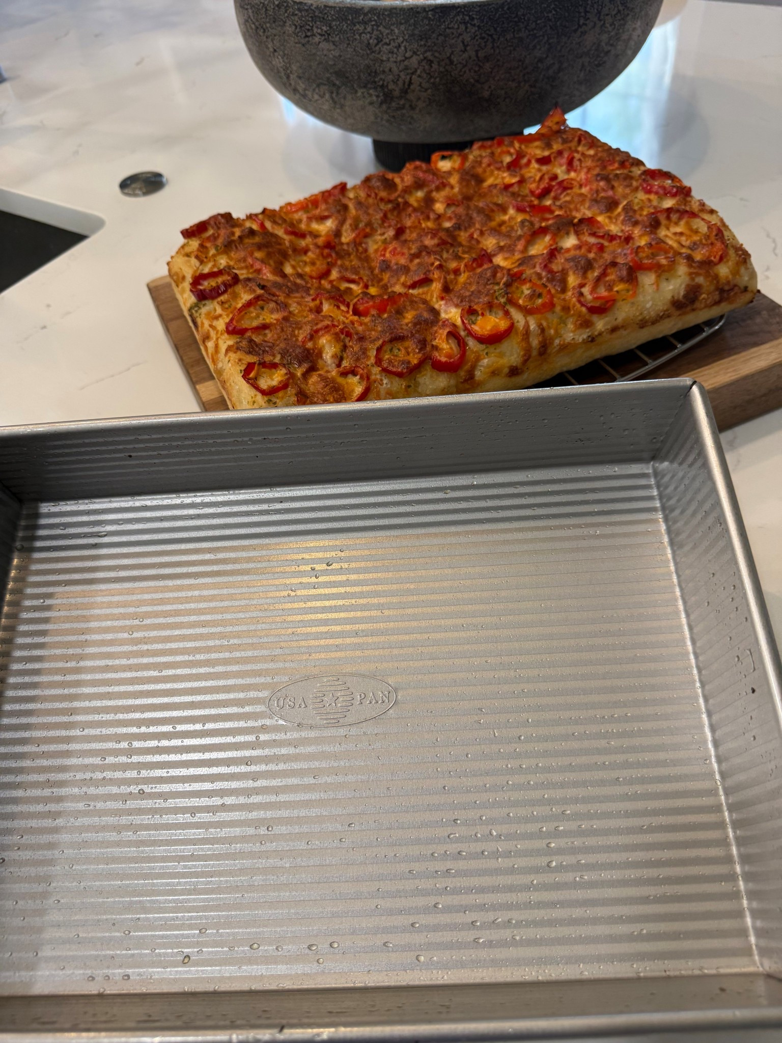 If you want a true nonstick pan for focaccia bread, this is it!  My bread never sticks and it cleans back up to new!  I lightly grease with olive oil and get the crispiest crust  

#LTKfoodie #LTKvlog #LTKdayinmylife