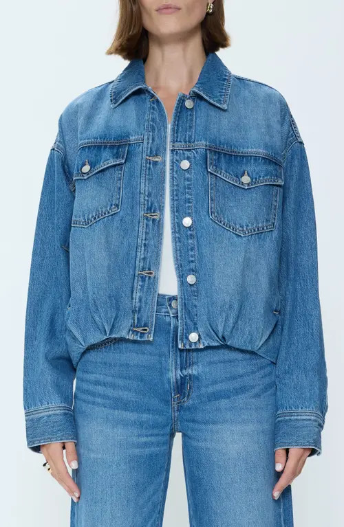 Pistola Bibi Denim Trucker Jacket in Heartfelt at Nordstrom, Size Large | Nordstrom