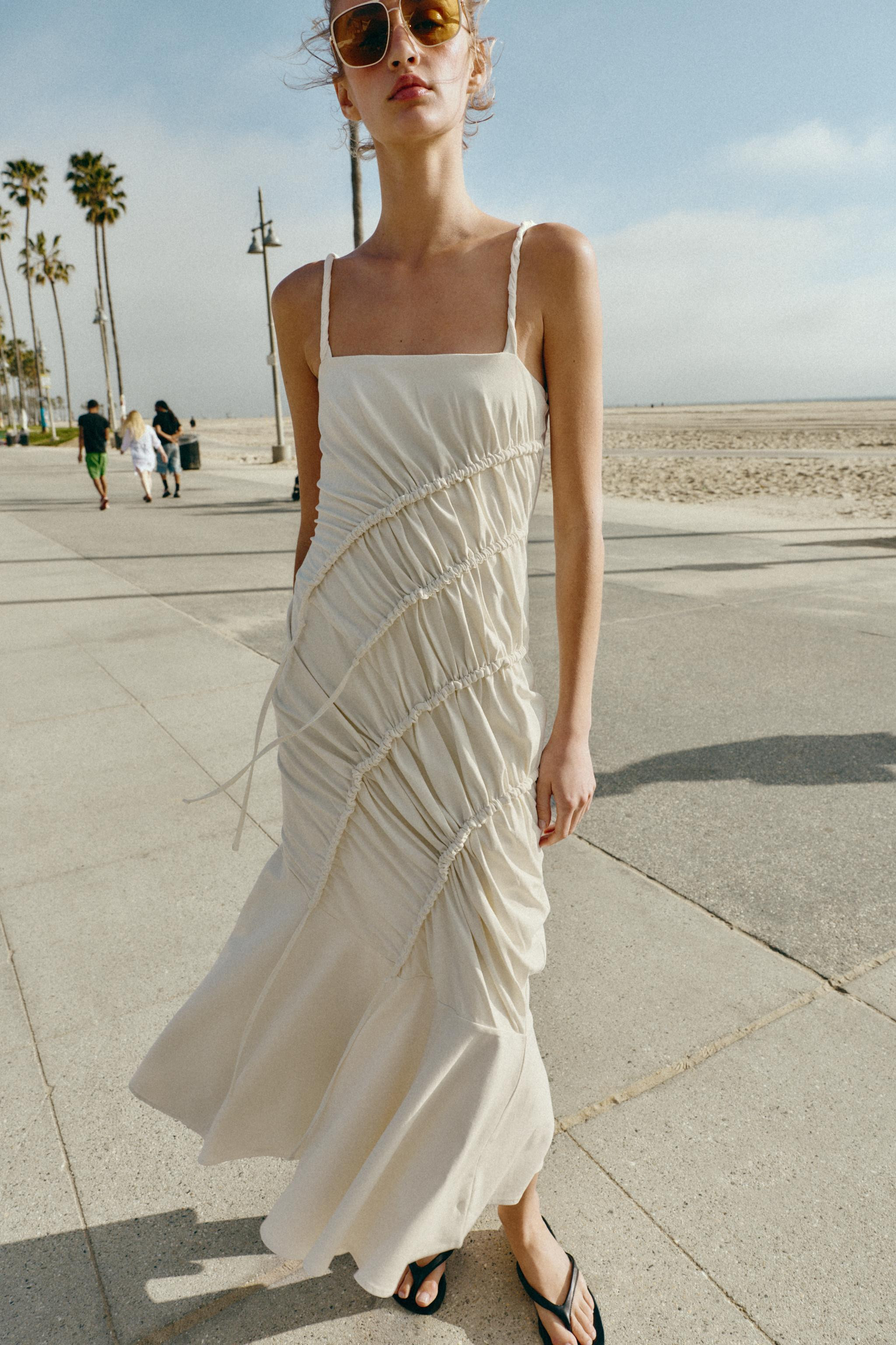 LONG DRAPED DRESS | Zara US