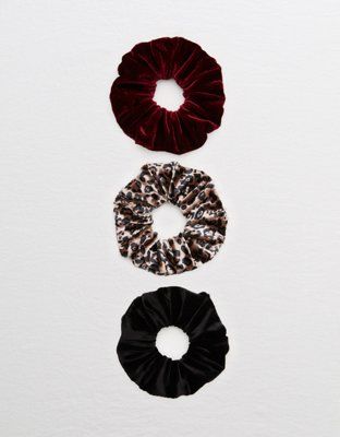 Aerie Velvet Scrunchie 3-Pack | American Eagle Outfitters (US & CA)