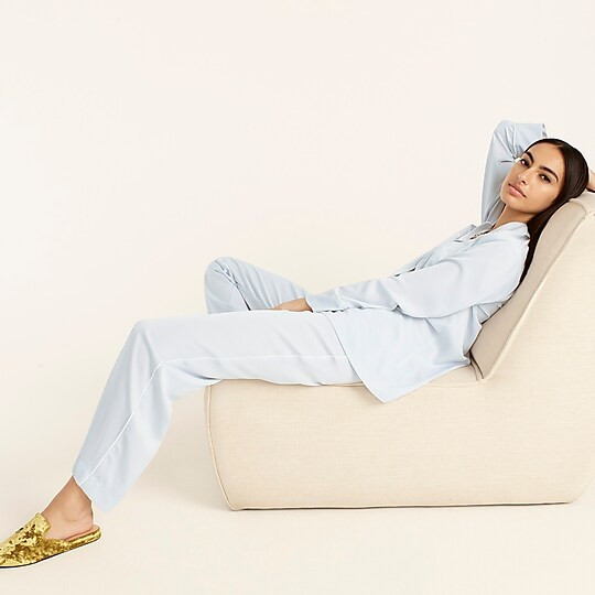 Easy-luxe eco long-sleeve pajama set | J. Crew US