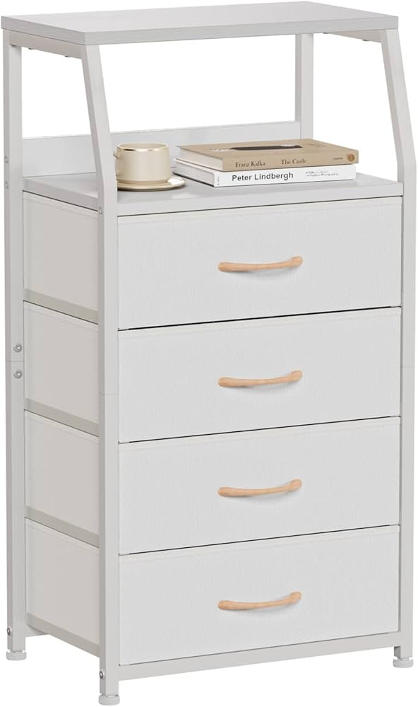 Furnulem Tall 4 Drawers Dresser, Vertical Storage Tower for Bedroom, Hallway, Entryway, Nursery, ... | Amazon (US)