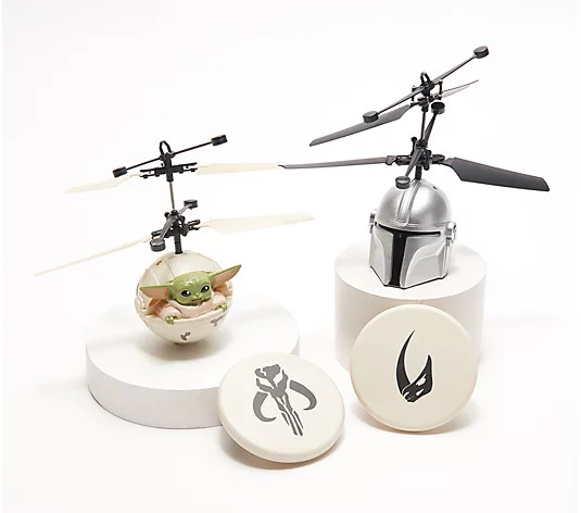 Star Wars The Child & Mandalorian Set of 2 Flying Figures - QVC.com | QVC
