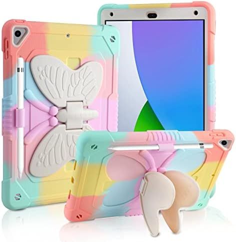 for iPad 9th 8th 7th Generation Case with Kickstand Butterfly Wings Pencil Holder, iPad 10.2 Case... | Amazon (US)