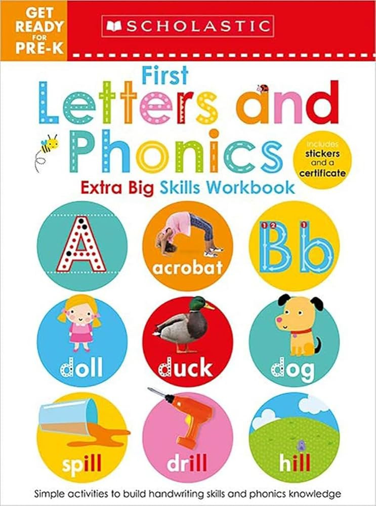 First Letters and Phonics Get Ready for Pre-K Workbook: Scholastic Early Learners (Extra Big Skil... | Amazon (US)