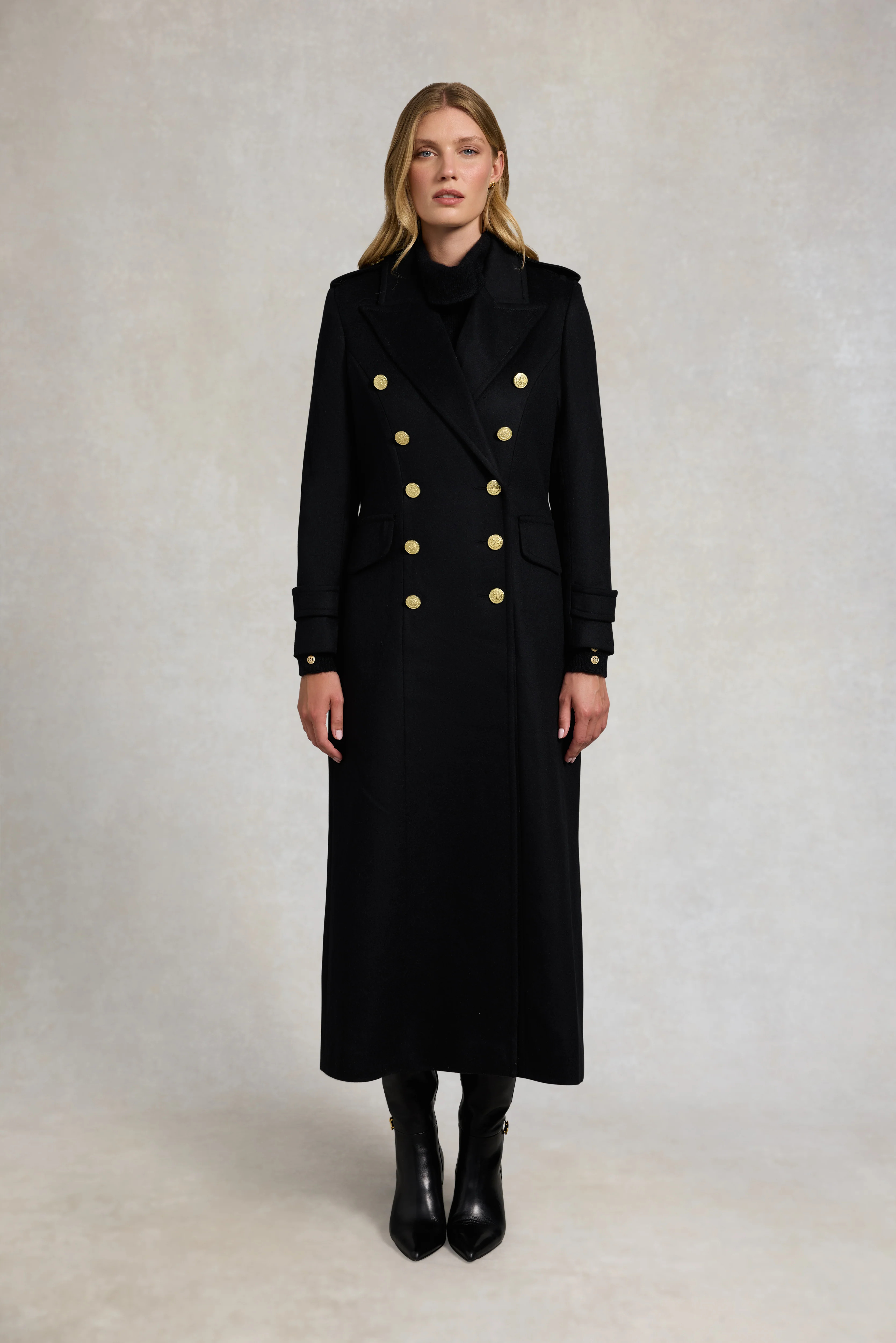 The Great Coat (Soft Black) | Holland Cooper