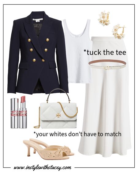 How chic is this elegant nautical navy look (featuring the N6 May Drop)?! Not really looking for an answer here as I KNOW it’s good. Mixing a little high/low $ to bring you pieces you’ll treasure for years & years. 
If between sizes go up on everything here. 

#LTKstyletip #LTKover40 #LTKshoecrush