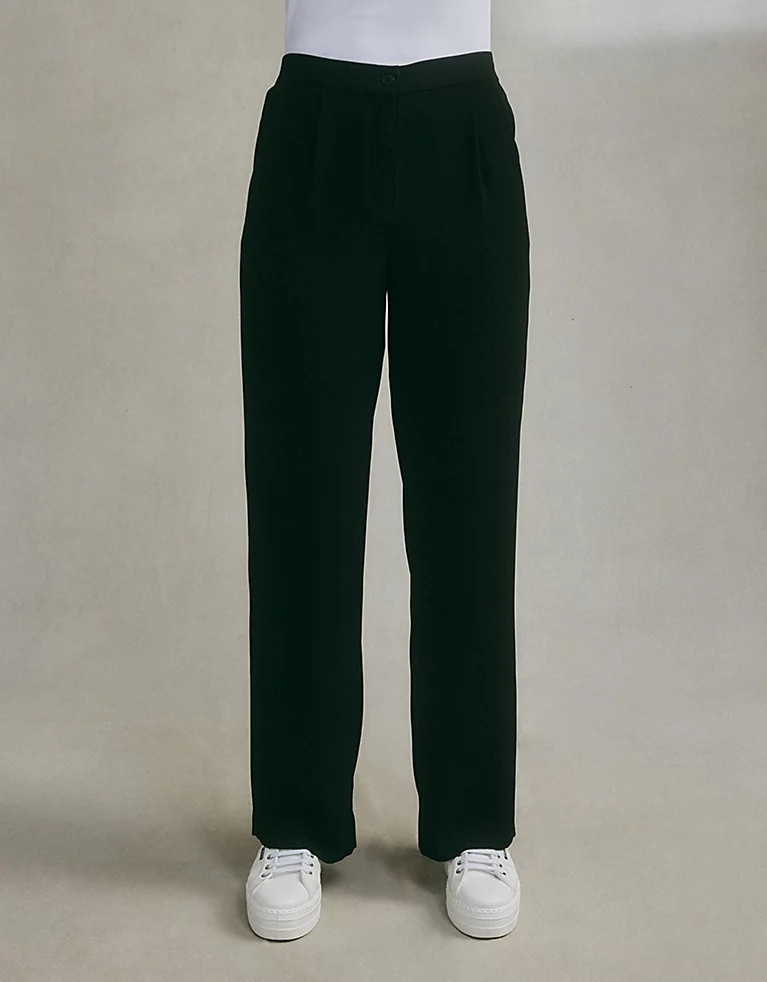 Crepe Wide-Leg Trousers | Trousers & Leggings | The  White Company | The White Company (UK)