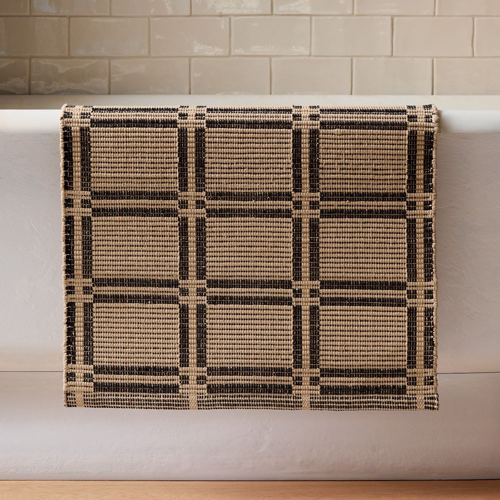 Pierce & Ward Woven Check Bath Mat | West Elm (US)