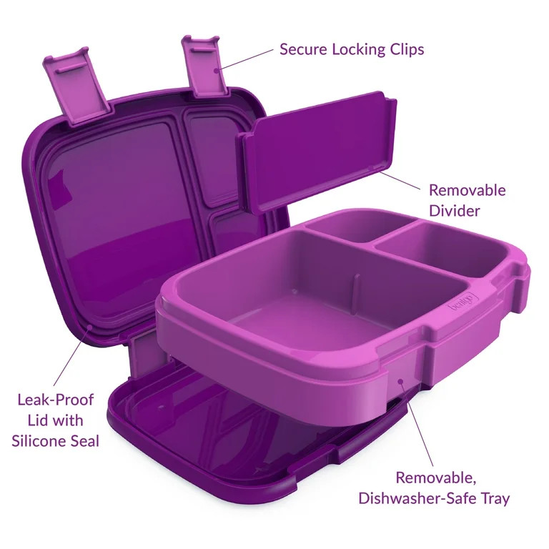 Bentgo Fresh \u2013 Leak-Proof, Versatile 4-Compartment Bento-Style Lunch Box with Removable Divi... | Walmart (US)