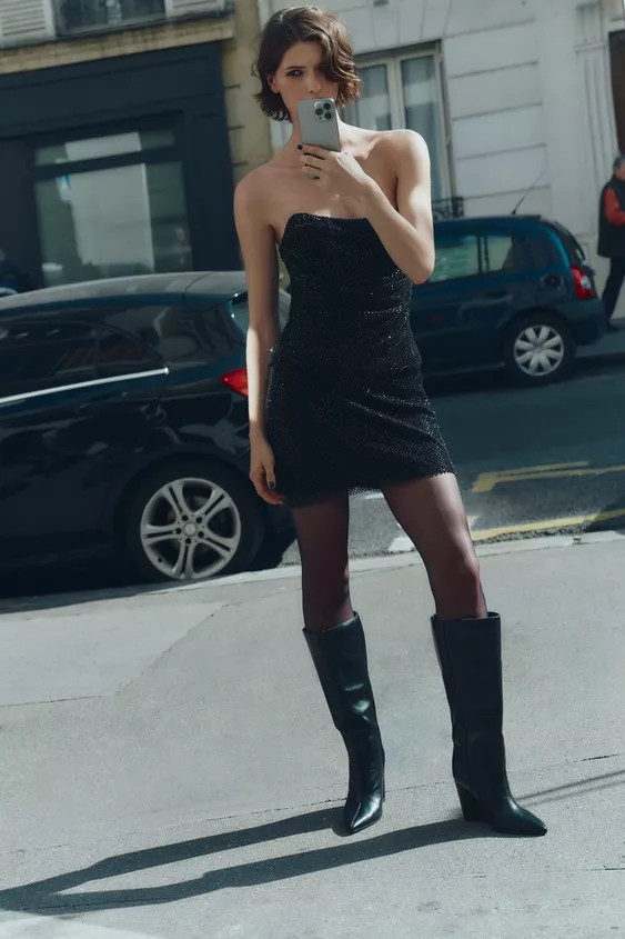 BEADED MESH MINI SKIRT | Zara UK