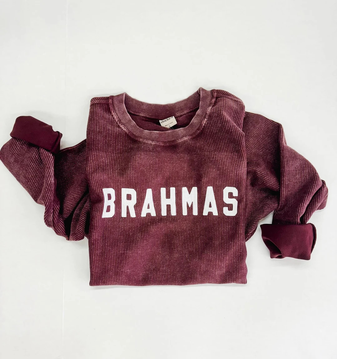 Custom School Corded Sweatshirt, Oversized Sweatshirt, Corded Crew, Spirit Sweatshirt - Etsy | Etsy (DACH)