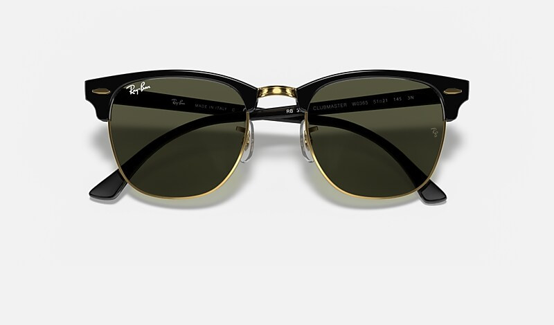 CLUBMASTER CLASSIC Sunglasses in Black On Gold and Green | Ray-Ban® | Ray-Ban (US)