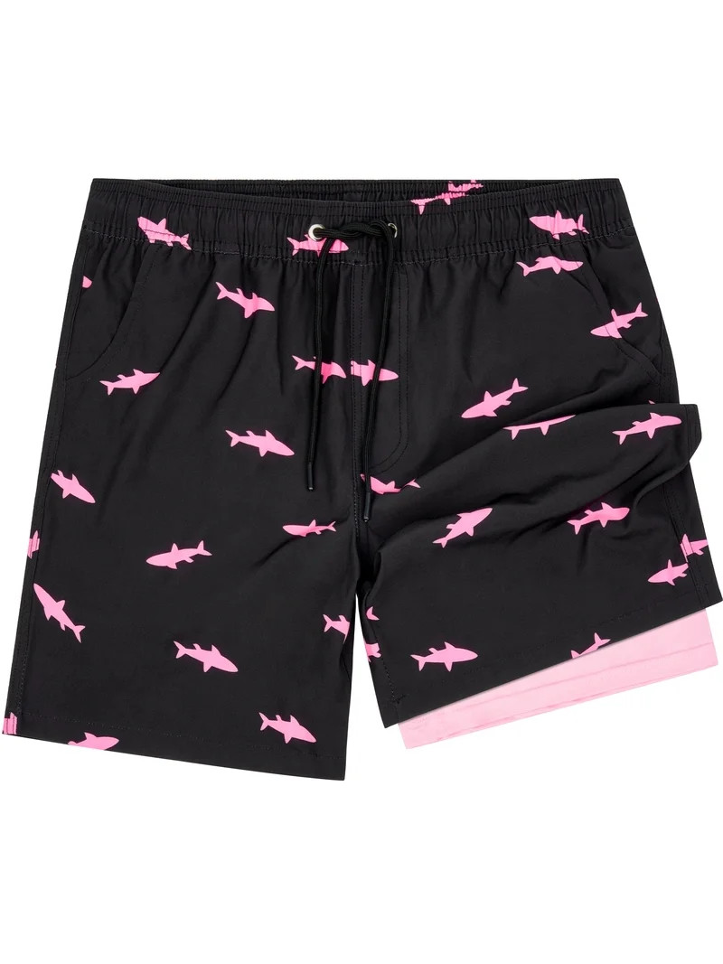 DAKIMOE Mens Swim Trunks with Compression Liner Quick Dry Board Shorts Beach Sports Short for Men... | Walmart (US)