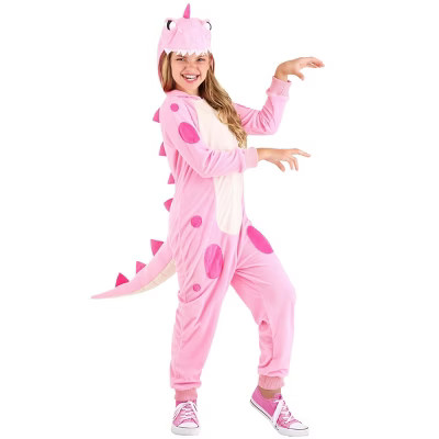 HalloweenCostumes.com Large Girl Girl's Pink Dinosaur Jumpsuit, Pink | Target