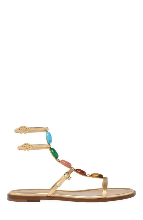 Gianvito Rossi Shanti 05 Sandals in Metallic Gold at Nordstrom, Size 34.5 | Nordstrom