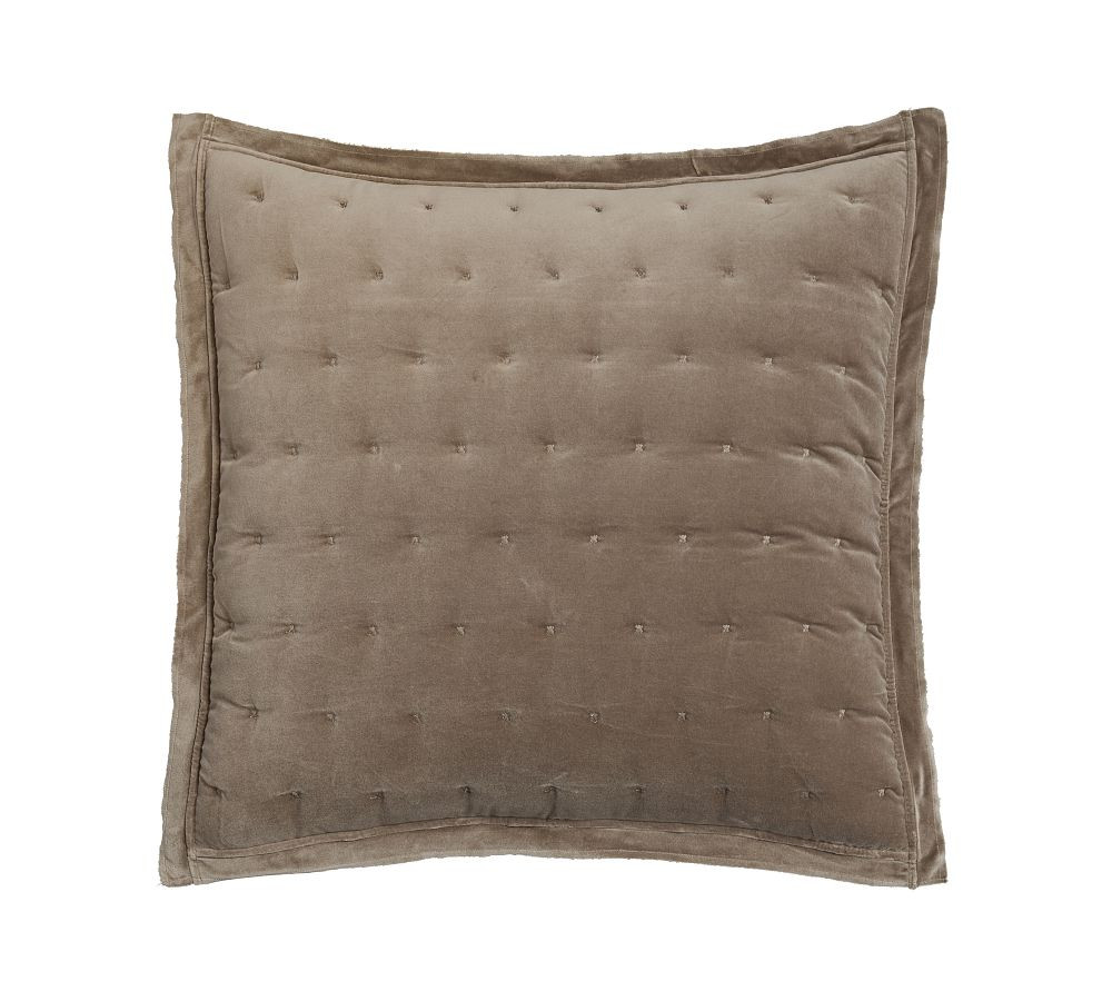 Velvet Tufted Quilted Sham | Pottery Barn (US)