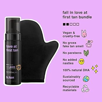 b.tan Dark Self Tanner Kit | Love at First Tan Bundle - Dark Loving Tan Foam with Self Tanning Mi... | Amazon (US)