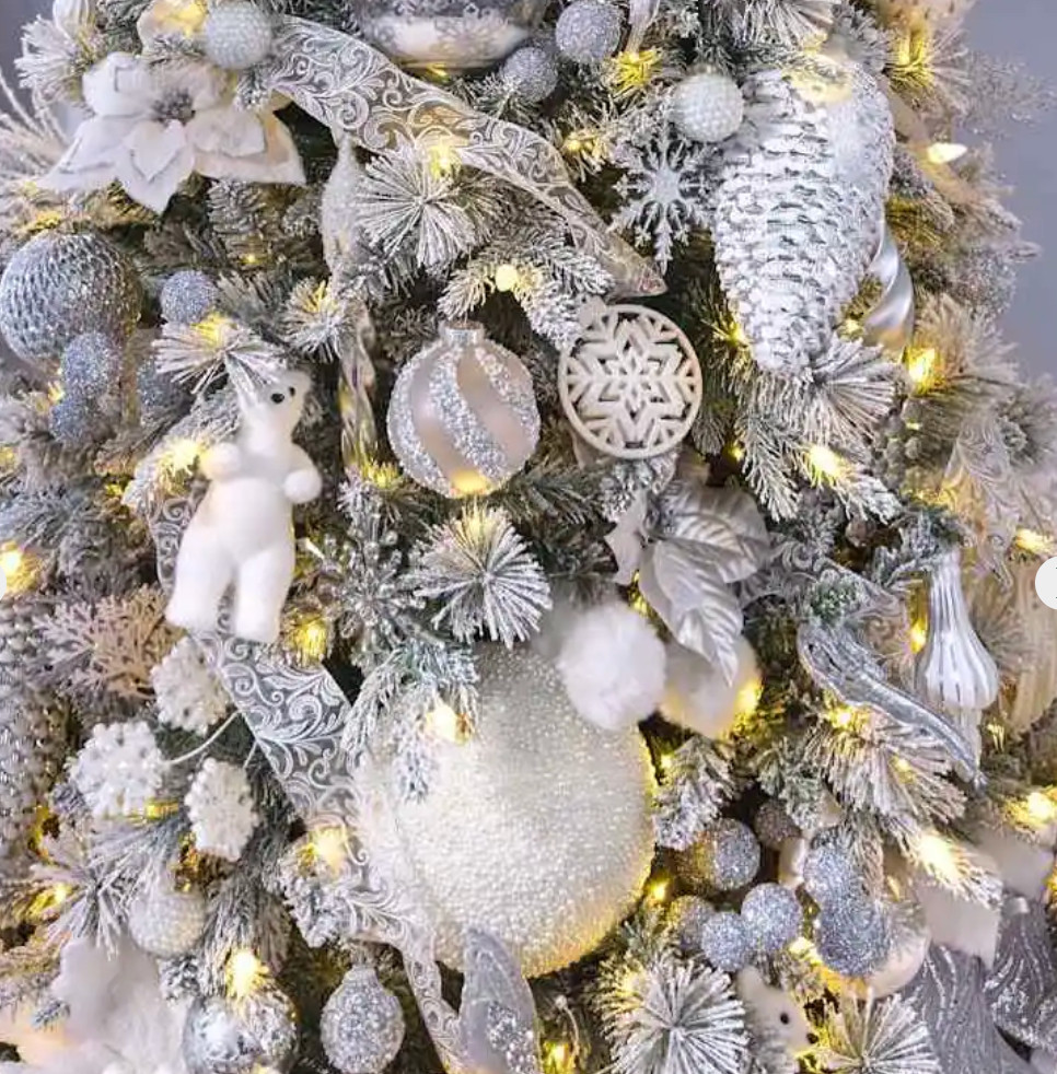 Affordable White Christmas Tree decor, white ornaments, white picks, white Christmas decor, flocked Christmas tree decor, flocked garland, Christmas florals, Christmas stems, white poinsettia, glitter ornaments 

 

#LTKHoliday #LTKSeasonal #LTKHome