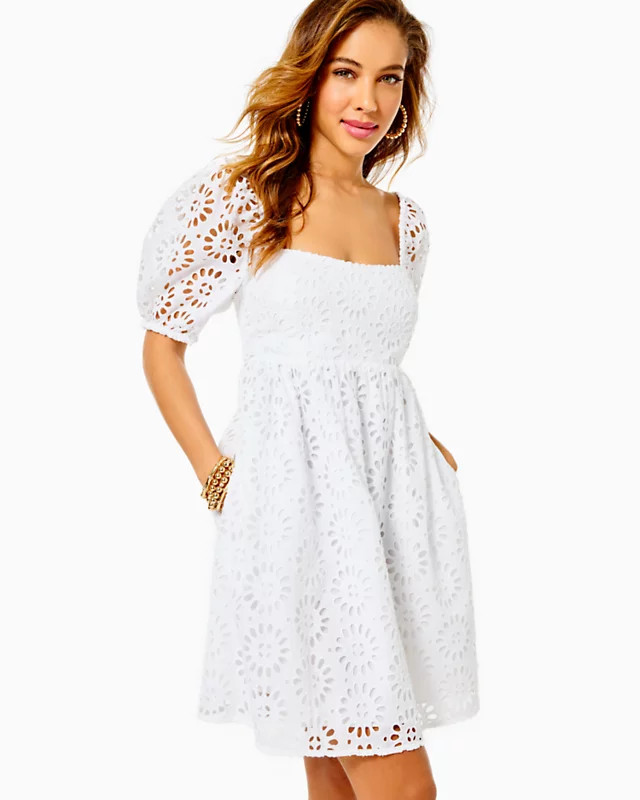 Kay Short Sleeve Eyelet Dress | Lilly Pulitzer