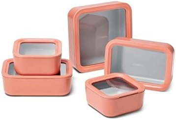 Caraway 13pc Glass Food Storage Container Set - Easy to Store, Non Toxic Lunch Box - with Glass L... | Amazon (US)