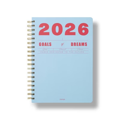 PAPIER 7"x9.875" 2026 Calendar Year Planner Spiral Goals and Dreams | Target