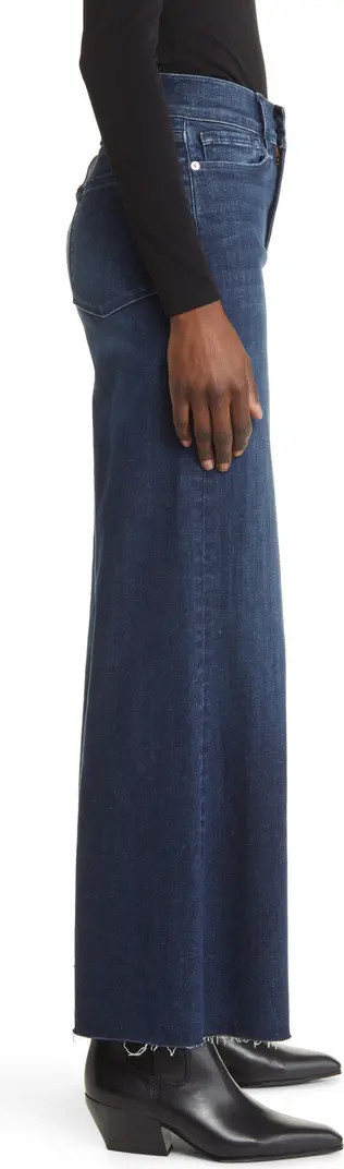 Le Palazzo Raw Hem High Waist Crop Wide Leg JeansFRAME | Nordstrom
