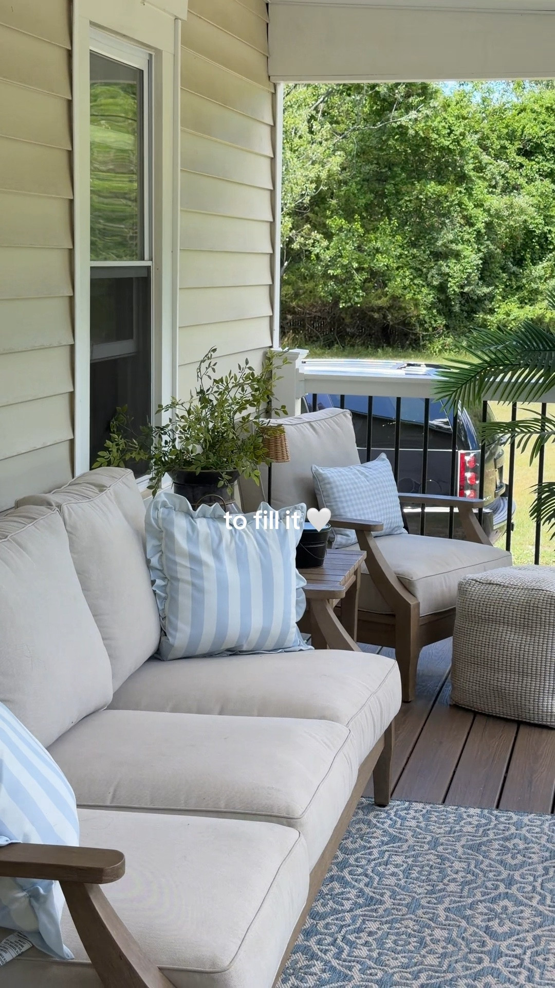 "So what's your vision for this room?"

To fill it. 😅

When we bought this house, the front porch felt empty and forgotten. Over time, we layered in outdoor furniture, planters, lighting, and cozy decor to create a front porch that actually feels welcoming.

If you're looking for front porch decorating ideas, small front porch inspiration, outdoor furniture ideas, or budget-friendly curb appeal upgrades, this before and after is proof that a few thoughtful pieces can completely transform a space.

Shop everything linked here 👇
#FrontPorchIdeas #FrontPorchDecor #PorchMakeover #CurbAppeal #OutdoorLiving

#LTKHome