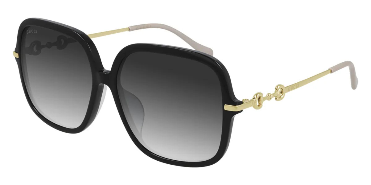 Gucci GG0884SA Asian Fit 001 Women’s Sunglasses Black Size 58 - Free RX Lenses | SmartBuyGlasses Global