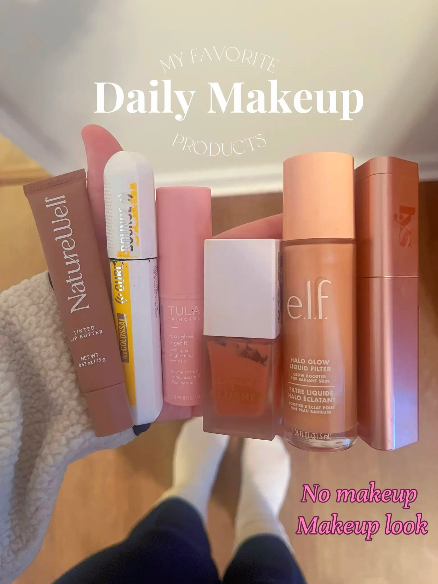 Everyday makeup no makeup look. Easy 2 minute routine. Mascara, blush, bronzer, highlight, lip butter and under eye brightening. 

#LTKGiftGuide #LTKFindsUnder50 #LTKBeauty