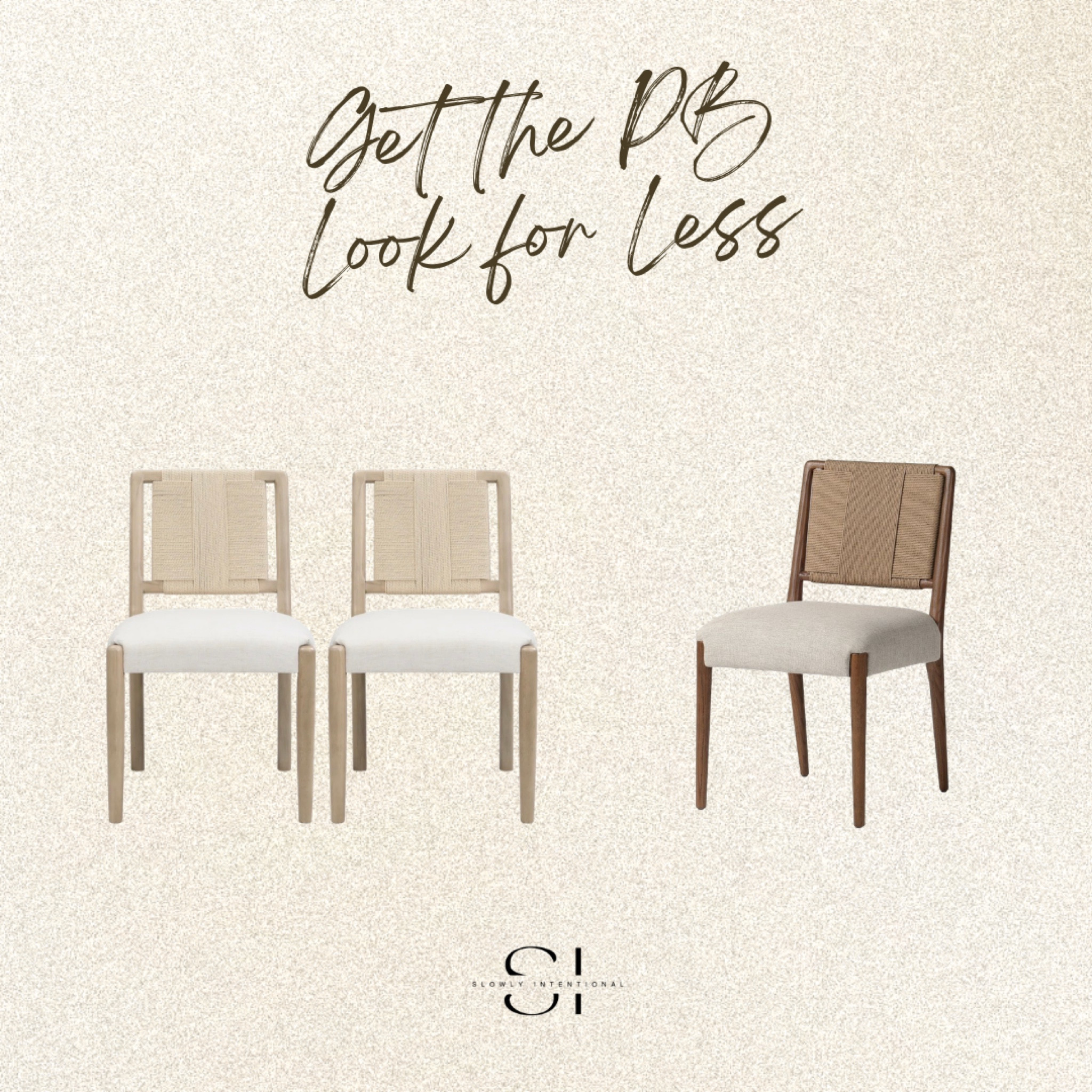 I love a high-end look, but I also love being able to afford my mortgage.
Pottery Barn has the aesthetic down, but the price tag? Not so much. I found these incredible alternatives that give you that same organic, mid-century vibe for a fraction of the cost! Pottery Barn Dupe, Woven Back Dining Chair, Neutral Home Decor, Organic Modern Style, Look For Less, Coastal Dining Room, Modern Transitional Furniture, Wood Side Chair, Budget Home Finds, Minimalist Interior Design

#LTKHome