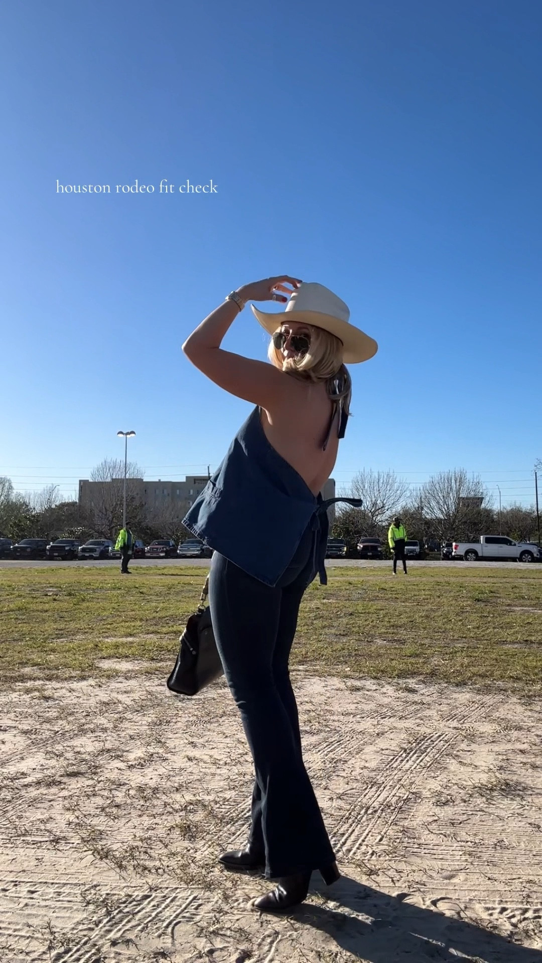 Denim Halter neck top on major sale for under $50 - western outfit / rodeo outfit 

#LTKootd #LTKSpringSale #LTKSaleAlert