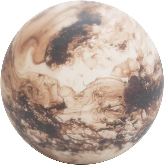 Bloomingville Boho Glass Orb in Marbled Brown Finish with Battery-Operated LED Light Décor | Amazon (US)