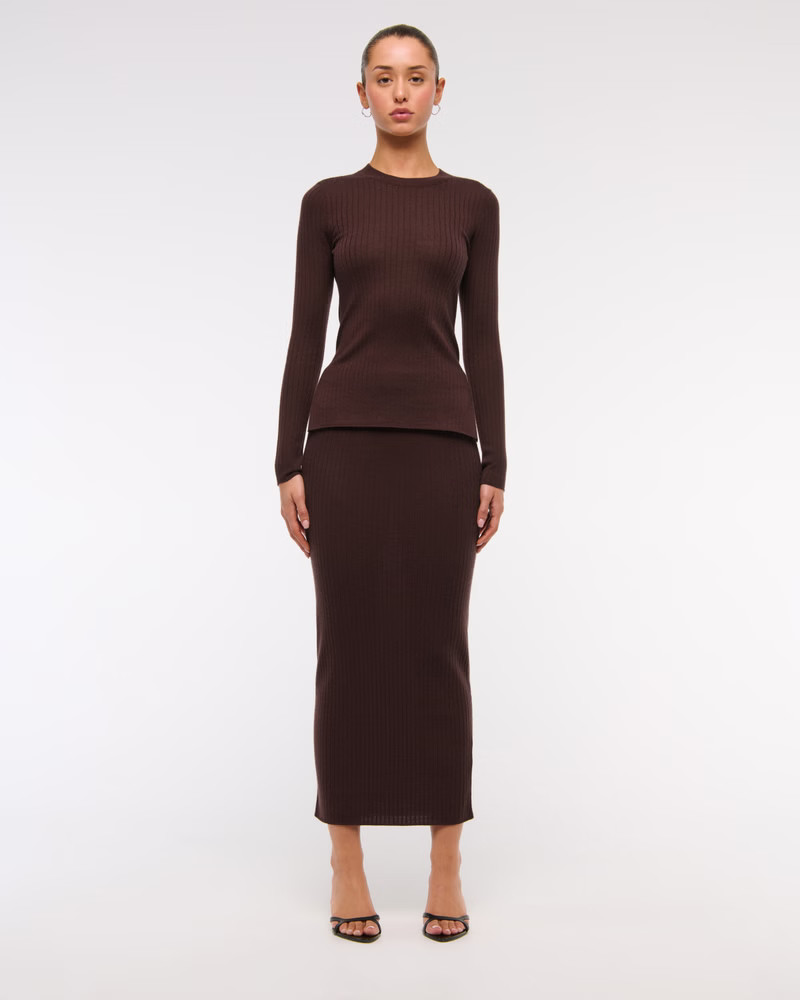 Sweater Maxi Skirt | Abercrombie & Fitch (US)