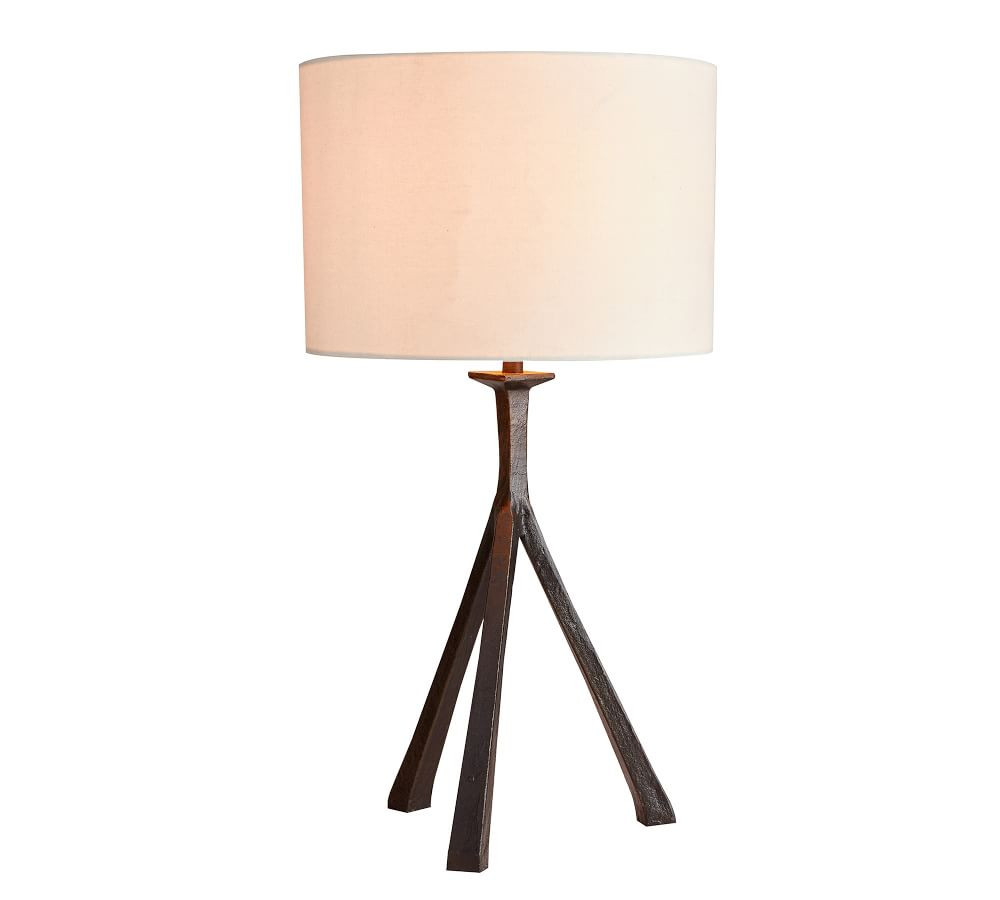 Easton Forged-Iron Tripod Table Lamp | Pottery Barn (US)