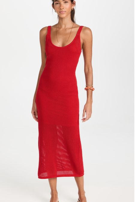 Shopbop staud red knit dress spring summer 

#LTKstyletip