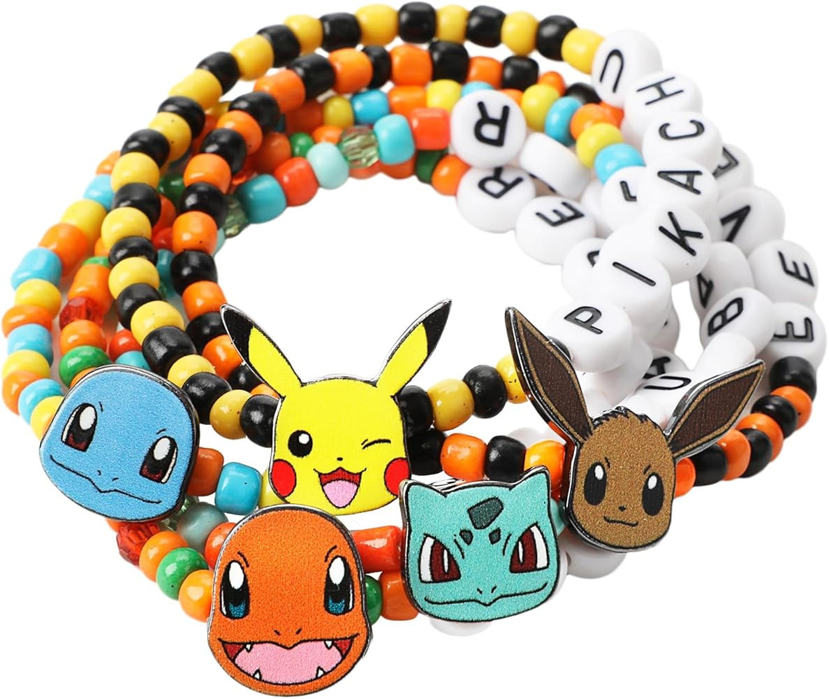 Bioworld Pokémon Characters 5-Piece Stretchy Beaded Bracelet Set | Amazon (US)