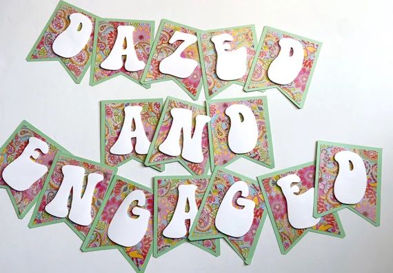 Dazed and Engaged Banner  Hippie Bachelorette Party  Hippie | Etsy | Etsy (US)