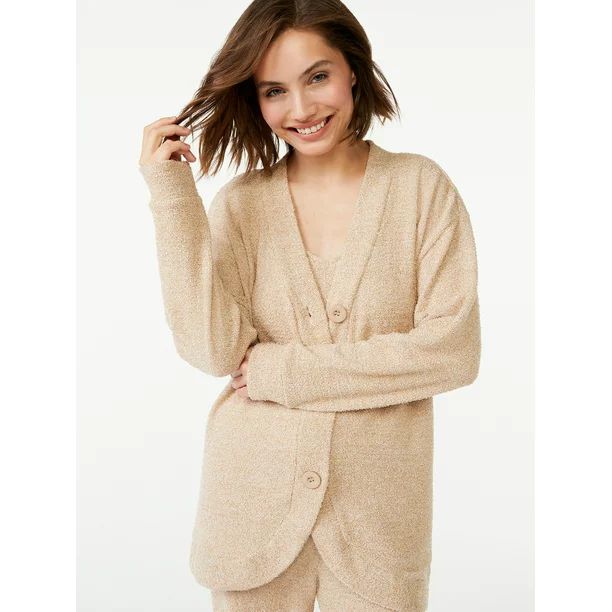 Joyspun Women’s Chenille Sleep Cardigan, Sizes up to 3X - Walmart.com | Walmart (US)
