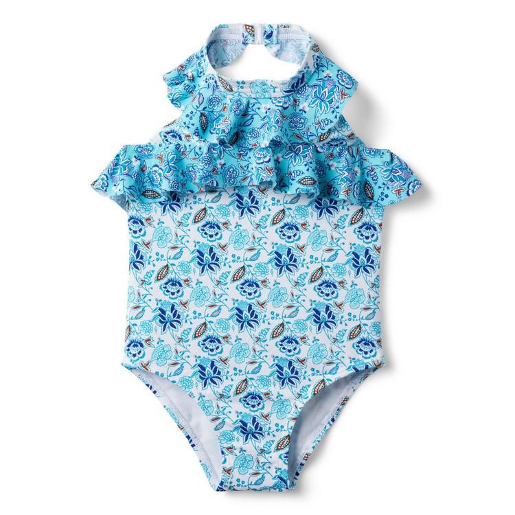 Floral Paisley Recycled Halter Swimsuit | Janie and Jack