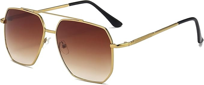 Men Sunglasses Pilot Driving Sun Glasses Metal Frame Leisure Outdoor Fishing Business Men/Women E... | Amazon (US)