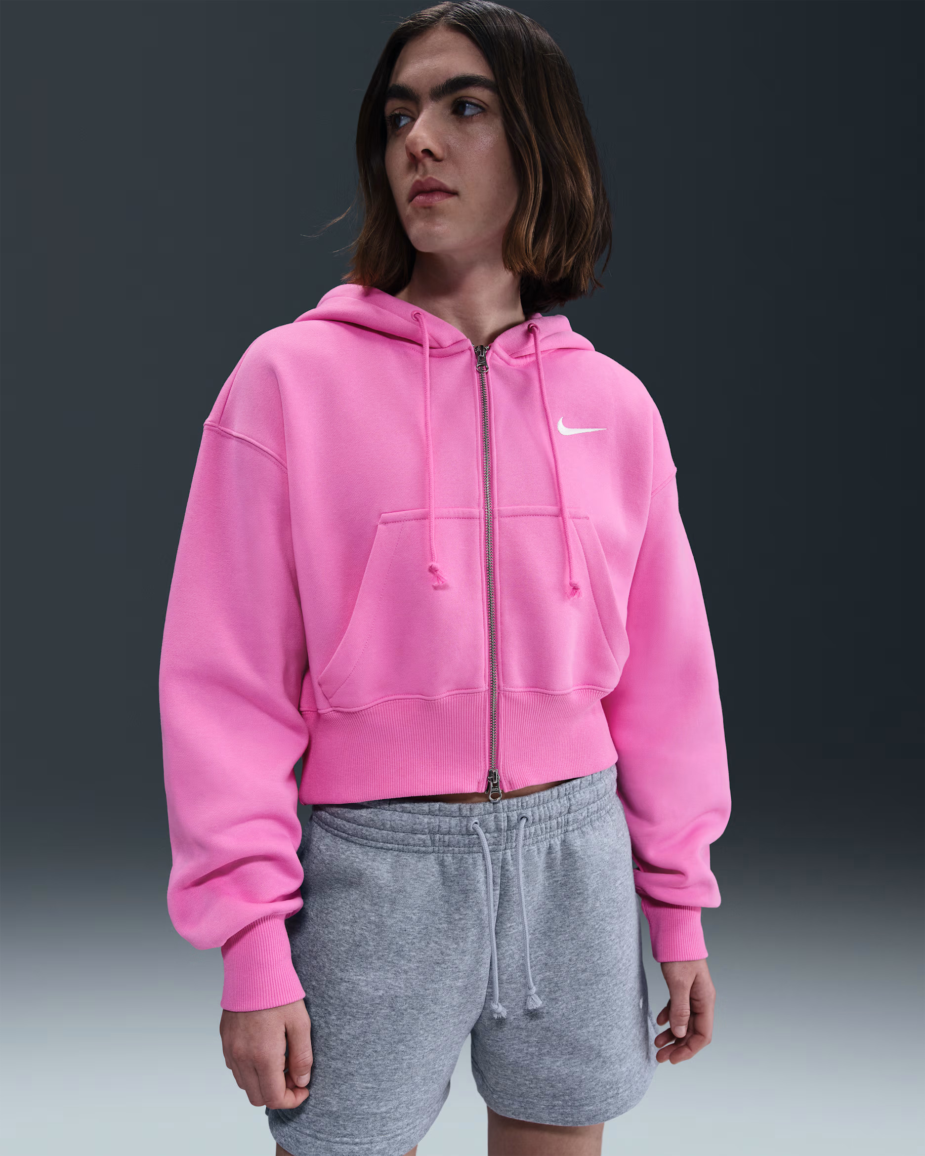 Nike Sportswear Phoenix Fleece Women's Loose Full-Zip Cropped Hoodie | Nike (US)